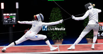 2024-06-23 - Basel Switzerland, 06/23/2024: BUTRUILLE Solene (France) against KONDRICZ Kata (Hungary) during Fencing Euro Basel 2024. Fencing Euro Basel 2024 took place at the St. Jakobshalle, in Basel.
Credit: Patrick Dancel/LiveMedia.
 - FENCINGEURO BASEL 2024 - FENCING - OTHER SPORTS