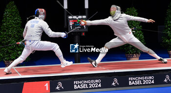 2024-06-23 - Basel Switzerland, 06/23/2024: YILDIRIM Enver (Turkey) against KINDLER Frederic (Germany) during Fencing Euro Basel 2024. Fencing Euro Basel 2024 took place at the St. Jakobshalle, in Basel.
Credit: Patrick Dancel/LiveMedia.
 - FENCINGEURO BASEL 2024 - FENCING - OTHER SPORTS