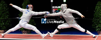 2024-06-23 - Basel Switzerland, 06/23/2024: YILDIRIM Enver (Turkey) against SCHLAFFER Leon (Germany) during Fencing Euro Basel 2024. Fencing Euro Basel 2024 took place at the St. Jakobshalle, in Basel.
Credit: Patrick Dancel/LiveMedia. - FENCINGEURO BASEL 2024 - FENCING - OTHER SPORTS