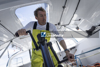 2024-04-23 - Thomas Ruyant sailing on the Imoca Vulnerable - Ruyant during a training session prior the Vendée Globe 2024 on April 23, 2024, off Groix in France - SAILING - VENDEE GLOBE 2024 - THOMAS RUYANT VULNERABLE RUYANT TRAINING PRE-START - SAILING - OTHER SPORTS