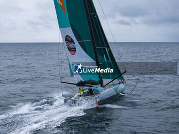 2024-04-27 - Sam Goodchild sailing on the Imoca Vulnerable - Goodchild during a training session prior the Vendée Globe 2024 on April 26, 2024, in France - SAILING - VENDEE GLOBE 2024 - SAM GOODCHILD VULNERABLE GOODCHILD TRAINING PRE-START - SAILING - OTHER SPORTS