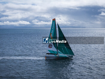 2024-04-27 - Sam Goodchild sailing on the Imoca Vulnerable - Goodchild during a training session prior the Vendée Globe 2024 on April 26, 2024, in France - SAILING - VENDEE GLOBE 2024 - SAM GOODCHILD VULNERABLE GOODCHILD TRAINING PRE-START - SAILING - OTHER SPORTS