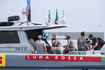 2024-08-31 - Luna Rossa Prada Pirelli (ITA) Max Sirena and sail team - AMERICA'S CUP - LOUIS VUITTON CUP - ROUND ROBIN 1 & 2 - SAILING - OTHER SPORTS