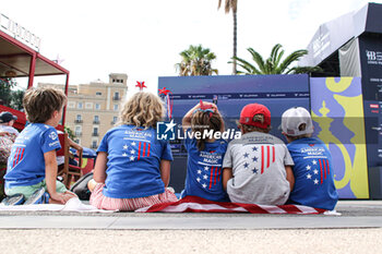 2024-09-01 - NYYC American Magic (USA) young supporters at the race village - AMERICA'S CUP - LOUIS VUITTON CUP - ROUND ROBIN 1 & 2 - SAILING - OTHER SPORTS