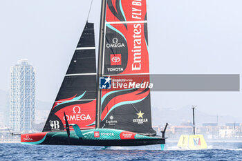 2024-09-01 - Emirates Team New Zealand (NZ) on mark - AMERICA'S CUP - LOUIS VUITTON CUP - ROUND ROBIN 1 & 2 - SAILING - OTHER SPORTS