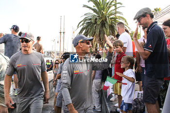 2024-08-30 - Luna Rossa Prada Pirelli (ITA) James Spithill and francesco bruni and fans - 37TH AMERICA'S CUP LOUIS VUITTON TEAM PRESENTATION - SAILING - OTHER SPORTS