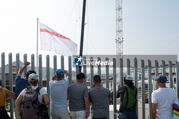 2024-09-03 - Luna Rossa Prada Pirelli (ITA) base and supporters - 37TH AMERICA'S CUP LOUIS VUITTON - VILLAGE - SAILING - OTHER SPORTS