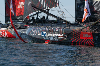 2024-09-15 - Jérémie Beyou Charal during the start of 48 hours Le Défi Azimut race, off Lorient, Western France, on September 15, 2024 - SAILING - DEFI AZIMUT - LORIENT AGGLOMERATION - SAILING - OTHER SPORTS