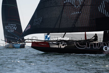 2024-09-15 - Jérémie Beyou Charal during the start of 48 hours Le Défi Azimut race, off Lorient, Western France, on September 15, 2024 - SAILING - DEFI AZIMUT - LORIENT AGGLOMERATION - SAILING - OTHER SPORTS