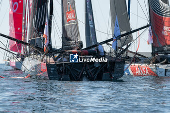 2024-09-15 - Jérémie Beyou Charal during the start of 48 hours Le Défi Azimut race, off Lorient, Western France, on September 15, 2024 - SAILING - DEFI AZIMUT - LORIENT AGGLOMERATION - SAILING - OTHER SPORTS