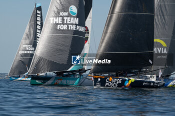 2024-09-15 - Manuel Cousin Coup de Pouce during the start of 48 hours Le Défi Azimut race, off Lorient, Western France, on September 15, 2024 - SAILING - DEFI AZIMUT - LORIENT AGGLOMERATION - SAILING - OTHER SPORTS