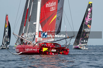 2024-09-15 - Sam Davies Initiative Coeur during the start of 48 hours Le Défi Azimut race, off Lorient, Western France, on September 15, 2024 - SAILING - DEFI AZIMUT - LORIENT AGGLOMERATION - SAILING - OTHER SPORTS