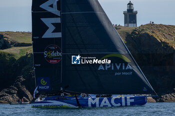 2024-09-15 - Charlie Dalin Macif during the start of 48 hours Le Défi Azimut race, off Lorient, Western France, on September 15, 2024 - SAILING - DEFI AZIMUT - LORIENT AGGLOMERATION - SAILING - OTHER SPORTS