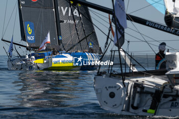 2024-09-15 - Charlie Dalin Macif during the start of 48 hours Le Défi Azimut race, off Lorient, Western France, on September 15, 2024 - SAILING - DEFI AZIMUT - LORIENT AGGLOMERATION - SAILING - OTHER SPORTS