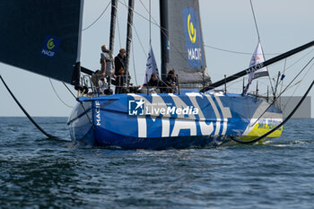 2024-09-15 - Charlie Dalin Macif during the start of 48 hours Le Défi Azimut race, off Lorient, Western France, on September 15, 2024 - SAILING - DEFI AZIMUT - LORIENT AGGLOMERATION - SAILING - OTHER SPORTS