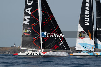 2024-09-15 - Isabelle Joschke MACSF during the start of 48 hours Le Défi Azimut race, off Lorient, Western France, on September 15, 2024 - SAILING - DEFI AZIMUT - LORIENT AGGLOMERATION - SAILING - OTHER SPORTS