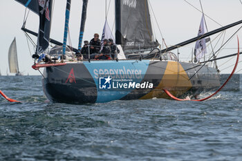 2024-09-15 - Boris Herrmann MALIZIA SEAEXPLORER during the start of 48 hours Le Défi Azimut race, off Lorient, Western France, on September 15, 2024 - SAILING - DEFI AZIMUT - LORIENT AGGLOMERATION - SAILING - OTHER SPORTS