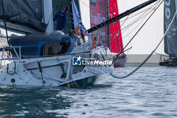 2024-09-15 - Justine Mettraux TEAM WORK during the start of 48 hours Le Défi Azimut race, off Lorient, Western France, on September 15, 2024 - SAILING - DEFI AZIMUT - LORIENT AGGLOMERATION - SAILING - OTHER SPORTS