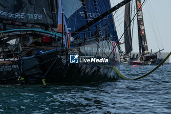 2024-09-15 - Justine Mettraux TEAM WORK during the start of 48 hours Le Défi Azimut race, off Lorient, Western France, on September 15, 2024 - SAILING - DEFI AZIMUT - LORIENT AGGLOMERATION - SAILING - OTHER SPORTS