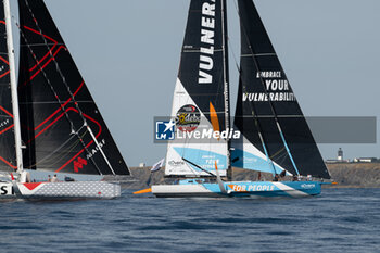 2024-09-15 - Thomas Ruyant VULNERABLE during the start of 48 hours Le Défi Azimut race, off Lorient, Western France, on September 15, 2024 - SAILING - DEFI AZIMUT - LORIENT AGGLOMERATION - SAILING - OTHER SPORTS