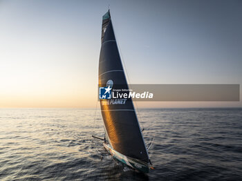 2024-08-27 - Sam Goodchild on Imoca Vulnerable - For the Planet during a training session prior the Vendée Globe 2024 on August 27, 2024, off Groix in France - SAILING - VENDEE GLOBE 2024 - SAM GOODCHILD - IMOCA VULNERABLE - SAILING - OTHER SPORTS