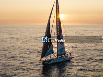 2024-08-27 - Sam Goodchild on Imoca Vulnerable - For the Planet during a training session prior the Vendée Globe 2024 on August 27, 2024, off Groix in France - SAILING - VENDEE GLOBE 2024 - SAM GOODCHILD - IMOCA VULNERABLE - SAILING - OTHER SPORTS