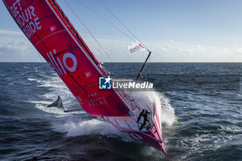 2024-09-10 - Tanguy le Turquais on Imoca LAZARE during a training session prior the Vendée Globe 2024 on September 10, 2024, off Groix in France - SAILING - VENDEE GLOBE 2024 - TANGUY LE TURQUAIS - IMOCA LAZARE TRAINING - SAILING - OTHER SPORTS