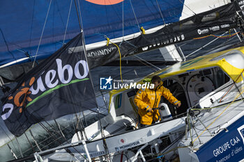 2024-09-10 - Benjamin Ferré on Imoca Monnoyeur - Duo for a Job - For the Planet during a training session prior the Vendée Globe 2024 on September 10, 2024, off Groix in France - SAILING - VENDEE GLOBE 2024 - BENJAMIN FERRÉ - IMOCA MONNOYEUR - DUO FOR A JOB - SAILING - OTHER SPORTS