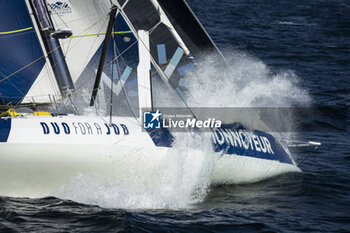 2024-09-10 - Benjamin Ferré on Imoca Monnoyeur - Duo for a Job - For the Planet during a training session prior the Vendée Globe 2024 on September 10, 2024, off Groix in France - SAILING - VENDEE GLOBE 2024 - BENJAMIN FERRÉ - IMOCA MONNOYEUR - DUO FOR A JOB - SAILING - OTHER SPORTS