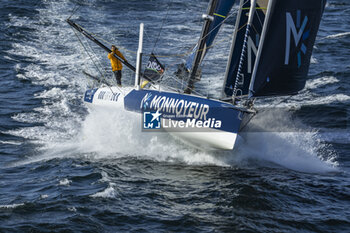 2024-09-10 - Benjamin Ferré on Imoca Monnoyeur - Duo for a Job - For the Planet during a training session prior the Vendée Globe 2024 on September 10, 2024, off Groix in France - SAILING - VENDEE GLOBE 2024 - BENJAMIN FERRÉ - IMOCA MONNOYEUR - DUO FOR A JOB - SAILING - OTHER SPORTS