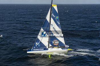 2024-09-10 - Benjamin Ferré on Imoca Monnoyeur - Duo for a Job - For the Planet during a training session prior the Vendée Globe 2024 on September 10, 2024, off Groix in France - SAILING - VENDEE GLOBE 2024 - BENJAMIN FERRÉ - IMOCA MONNOYEUR - DUO FOR A JOB - SAILING - OTHER SPORTS