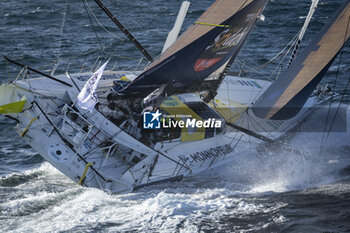 2024-09-10 - Benjamin Ferré on Imoca Monnoyeur - Duo for a Job - For the Planet during a training session prior the Vendée Globe 2024 on September 10, 2024, off Groix in France - SAILING - VENDEE GLOBE 2024 - BENJAMIN FERRÉ - IMOCA MONNOYEUR - DUO FOR A JOB - SAILING - OTHER SPORTS