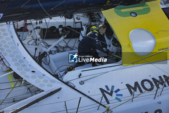 2024-09-10 - Benjamin Ferré on Imoca Monnoyeur - Duo for a Job - For the Planet during a training session prior the Vendée Globe 2024 on September 10, 2024, off Groix in France - SAILING - VENDEE GLOBE 2024 - BENJAMIN FERRÉ - IMOCA MONNOYEUR - DUO FOR A JOB - SAILING - OTHER SPORTS