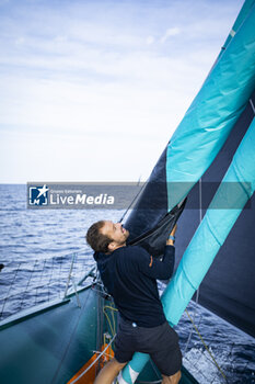 2024-08-28 - Sam Goodchild on Imoca Vulnerable - For the Planet during a training session prior the Vendée Globe 2024 on August 28, 2024, off Groix in France - SAILING - VENDEE GLOBE 2024 - SAM GOODCHILD - IMOCA VULNERABLE - SAILING - OTHER SPORTS