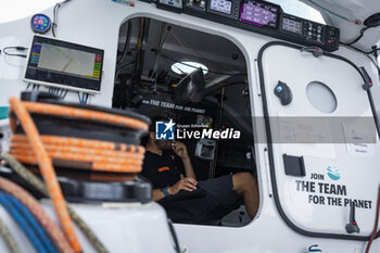 2024-08-28 - Sam Goodchild on Imoca Vulnerable - For the Planet during a training session prior the Vendée Globe 2024 on August 28, 2024, off Groix in France - SAILING - VENDEE GLOBE 2024 - SAM GOODCHILD - IMOCA VULNERABLE - SAILING - OTHER SPORTS