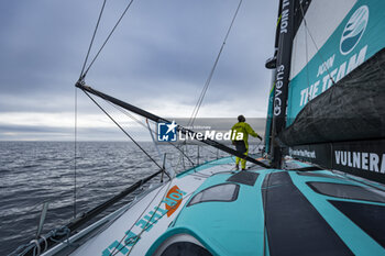 2024-08-28 - Sam Goodchild on Imoca Vulnerable - For the Planet during a training session prior the Vendée Globe 2024 on August 28, 2024, off Groix in France - SAILING - VENDEE GLOBE 2024 - SAM GOODCHILD - IMOCA VULNERABLE - SAILING - OTHER SPORTS