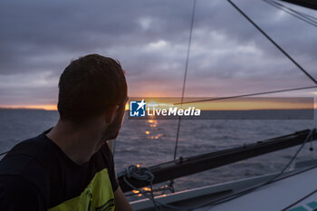 2024-08-28 - Sam Goodchild on Imoca Vulnerable - For the Planet during a training session prior the Vendée Globe 2024 on August 28, 2024, off Groix in France - SAILING - VENDEE GLOBE 2024 - SAM GOODCHILD - IMOCA VULNERABLE - SAILING - OTHER SPORTS