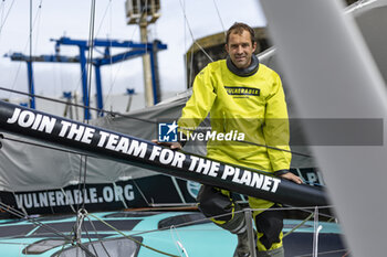 2024-09-02 - Sam Goodchild on Imoca Vulnerable - For the Planet during a training session prior the Vendée Globe 2024 on September 2, 2024, in Lorient, France - SAILING - VENDEE GLOBE 2024 - SAM GOODCHILD - IMOCA VULNERABLE - SAILING - OTHER SPORTS