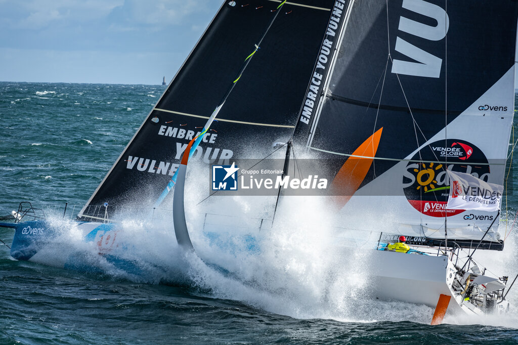 SAILING - VENDEE GLOBE 2024 - THOMAS RUYANT - IMOCA VULNERABLE - HELICOPTER IMAGES - SAILING - OTHER SPORTS