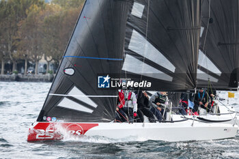 03/11/2024 - Maria Vittoria Marchesini member of Team Prada Pirelli di Luna Rossa- with her team, “Coppa dei Bravi” – Trofeo Kong, match-race regatta for charity held in the Gulf of Lecco (LC), Italy, 01.11.2024. Photo by Marius Bunduc/LiveMedia - COPPA DEI BRAVI - VELA - ALTRO