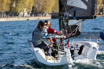 03/11/2024 - Maria Vittoria Marchesini member of Team Prada Pirelli di Luna Rossa- with her team, “Coppa dei Bravi” – Trofeo Kong, match-race regatta for charity held in the Gulf of Lecco (LC), Italy, 01.11.2024. Photo by Marius Bunduc/LiveMedia - COPPA DEI BRAVI - VELA - ALTRO