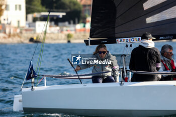 03/11/2024 - Maria Vittoria Marchesini member of Team Prada Pirelli di Luna Rossa- with her team, “Coppa dei Bravi” – Trofeo Kong, match-race regatta for charity held in the Gulf of Lecco (LC), Italy, 01.11.2024. Photo by Marius Bunduc/LiveMedia - COPPA DEI BRAVI - VELA - ALTRO