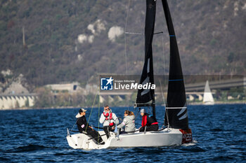 03/11/2024 - Maria Vittoria Marchesini member of Team Prada Pirelli di Luna Rossa- with her team, “Coppa dei Bravi” – Trofeo Kong, match-race regatta for charity held in the Gulf of Lecco (LC), Italy, 01.11.2024. Photo by Marius Bunduc/LiveMedia - COPPA DEI BRAVI - VELA - ALTRO