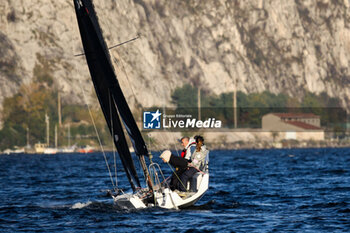 03/11/2024 - Maria Vittoria Marchesini member of Team Prada Pirelli di Luna Rossa- with her team, “Coppa dei Bravi” – Trofeo Kong, match-race regatta for charity held in the Gulf of Lecco (LC), Italy, 01.11.2024. Photo by Marius Bunduc/LiveMedia - COPPA DEI BRAVI - VELA - ALTRO