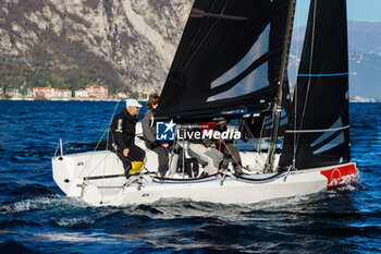 03/11/2024 - Stefano Roberti with her team “Coppa dei Bravi” – Trofeo Kong, match-race regatta for charity held in the Gulf of Lecco (LC), Italy, 01.11.2024. Photo by Marius Bunduc/LiveMedia - COPPA DEI BRAVI - VELA - ALTRO