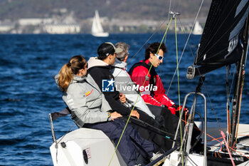 03/11/2024 - Maria Vittoria Marchesini member of Team Prada Pirelli di Luna Rossa- with her team, “Coppa dei Bravi” – Trofeo Kong, match-race regatta for charity held in the Gulf of Lecco (LC), Italy, 01.11.2024. Photo by Marius Bunduc/LiveMedia - COPPA DEI BRAVI - VELA - ALTRO