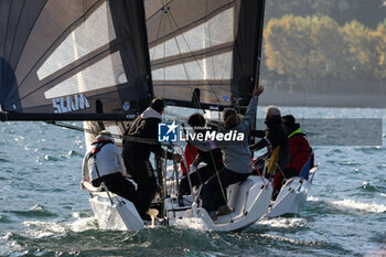 03/11/2024 - Maria Vittoria Marchesini member of Team Prada Pirelli di Luna Rossa- with her team, “Coppa dei Bravi” – Trofeo Kong, match-race regatta for charity held in the Gulf of Lecco (LC), Italy, 01.11.2024. Photo by Marius Bunduc/LiveMedia - COPPA DEI BRAVI - VELA - ALTRO