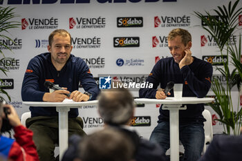 2024-11-07 - Skipper Sam Goodchild and Thomas Ruyant, Imoca VULNERABLE, portrait prior to the start of the 2024-2025 Vendée Globe, 10th edition of the solo non-stop round the world yacht race, on November 9, 2024 in Les Sables-d'Olonne, France - SAILING - VENDEE GLOBE 2024 - START - SAILING - OTHER SPORTS