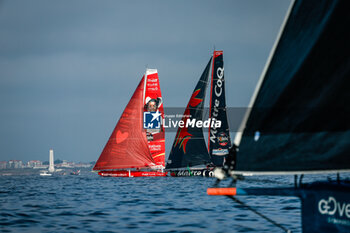 10/11/2024 - DAVIES Samantha (gbr), Initiatives-Coeur with BESTAVEN Yannck (fra), Maître Coq V during the start of the 2024-2025 Vendée Globe, 10th edition of the solo non-stop round the world yacht race, on November 9, 2024 in Les Sables-d'Olonne, France - SAILING - VENDEE GLOBE 2024 - START - VELA - ALTRO