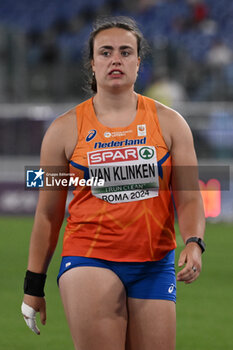 2024-06-07 - Jorinde Van Klinken during Shot Put Women Final European Athletics Championships 2024 at Olympic Stadium, on June 7, 2024 in Rome, Italy. - EUROPEAN ATHLETICS CHAMPIONSHIPS - INTERNATIONALS - ATHLETICS